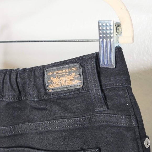 Levi's 512 '02 Perfectly Slimming Black Elastic Waist Beaded Skinny Jeans SZ 16 - Picture 9 of 10